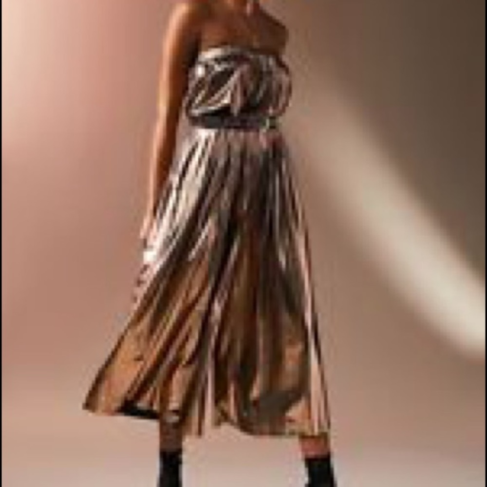 Urban Outfitter Hollywood pleated jumpsuit bronze